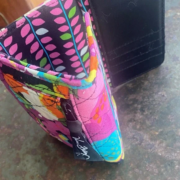Vera Bradley Euro Wallet in Va Va Bloom Pattern (Retired)-Floral Quilted TriFold - Picture 7 of 11